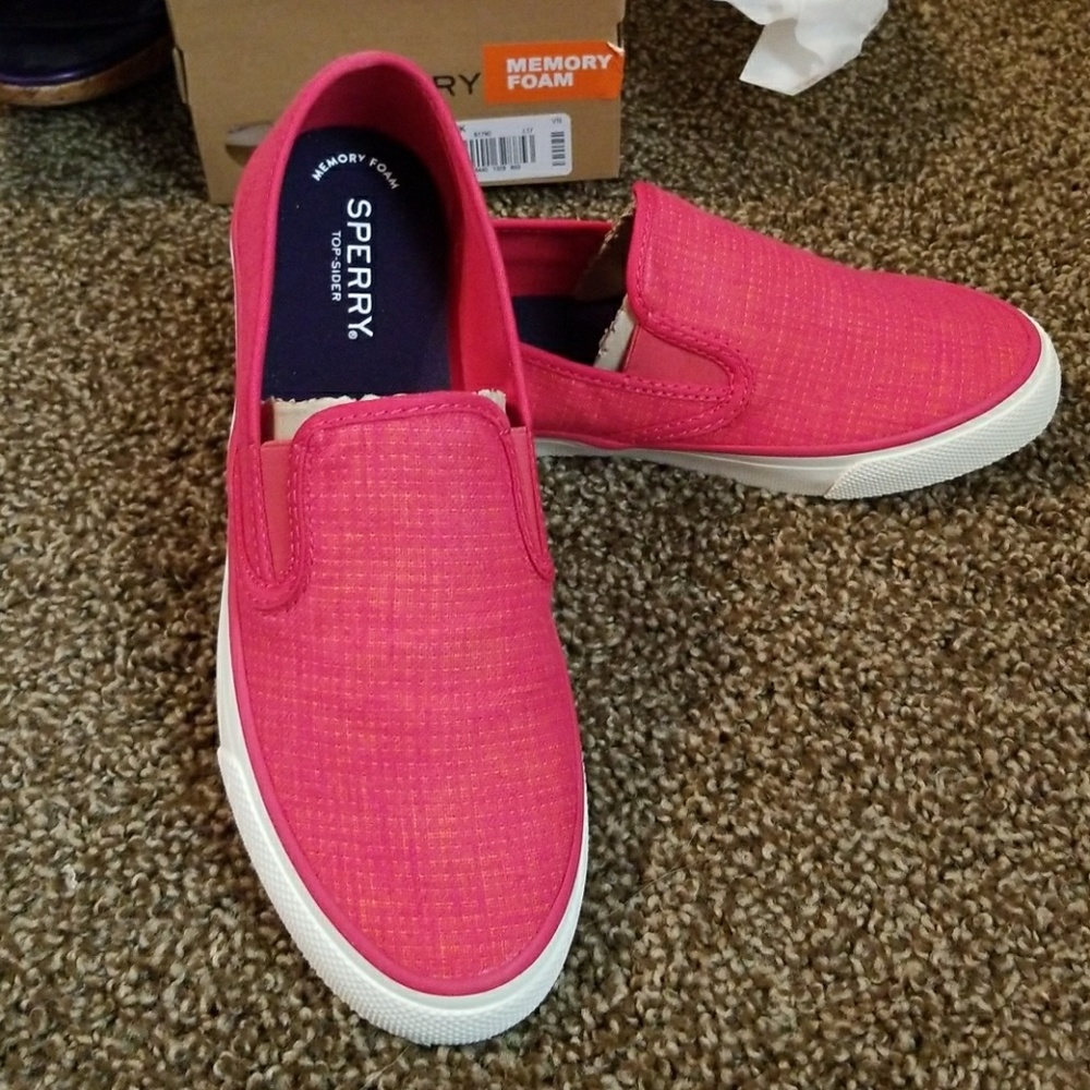 Sperry memory foam slip ons